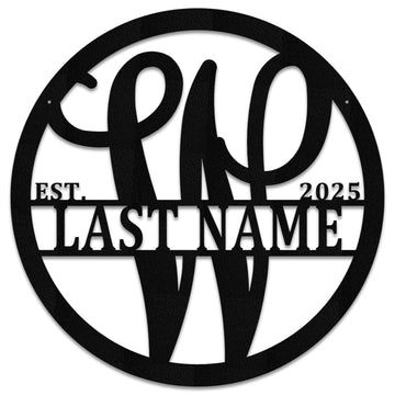 Personalized Metal Monogram Sign. Wedding Gift. Family Name Sign. Outdoor Name Sign. Anniversary. Last Name Sign. Metal Sign. Front Door.