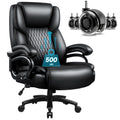 Big and Tall Office Chair 500lbs, Heavy Duty Executive Office Leather Chair for Heavy People, High Back Ergonomic Office Chair with Lumbar