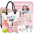 Nurse Gifts for Women, RN Nurse Practitioner Gift Baskets for Christmas Birthday Nurses Week Graduation | Bulk Appreciation Stuff with Canvas Tote Bag, Notebook, 16 Oz Glass Bottle, Badge Reel