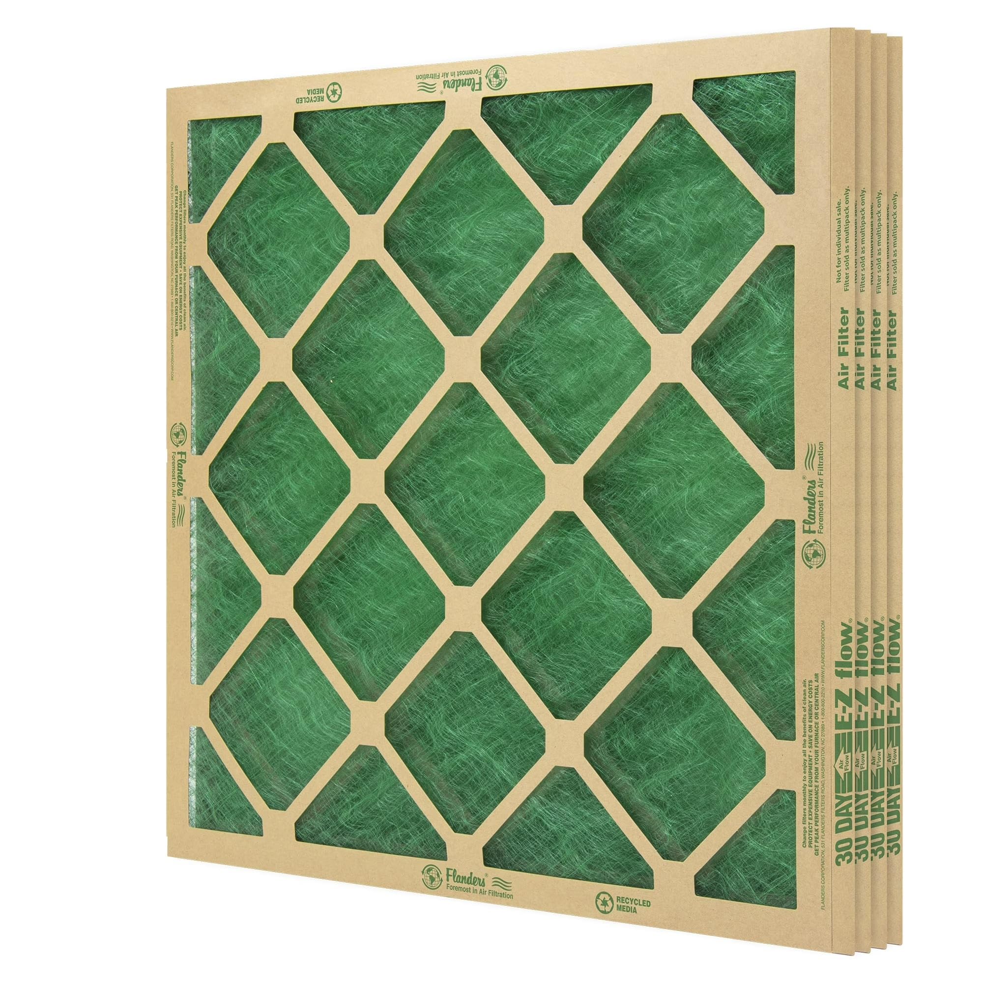 Air filter 4-Pack 14" x 25" x 1" Nested Fiberglass MERV 1 Air Filter
