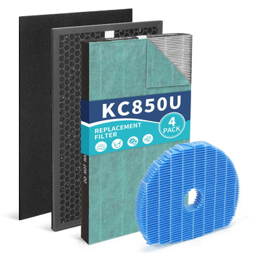 KC-850U Replacement Filter Set Compatible with Sharp KC850U Air Purifier,Part Number FZ-C100HFU FZ-C100MFU FZ-C100DFU