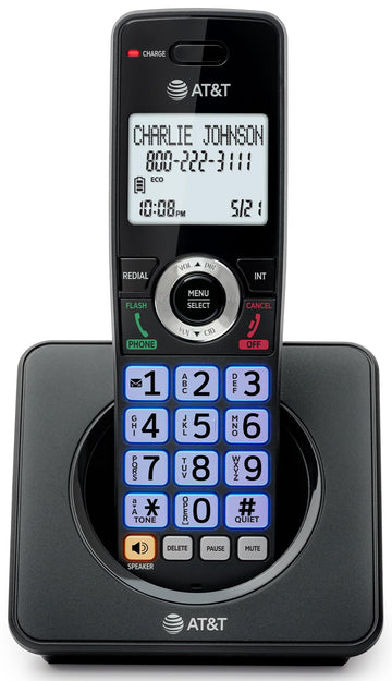 AT&T Landline Home Phone with Call Blocker, Caller ID/Call Waiting, Full-Duplex Handset Speakerphone, Backlit Keypad & Display, Rechargeable Battery, ECO Mode, DECT 6.0: GL2101-11