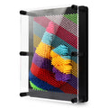 LXS 3D Pin Art Board Toy, Colourful Plasic Board Large Size(6 x 8 inches), Classic Pin Impression Art Sensory Toys Sculpture for Children Adults