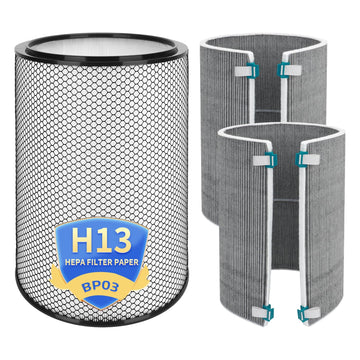 BP03 Filter Replacement Set Compatible with Dyson BP03 BP04 BP06 Purifier Big+Quiet Formaldehyde,H13 HEPA + 2 Activated Carbon Filter (972132-01 & 972133-02)