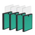 4 Pack HY4866 Filters Replacement Compatible with MORENTO WESTHEY HY4866, YIOU M1 Air Cleaner Purifier, H13 True HEPA Enhanced Pet Care Version Air Replacement Filter + 4 Pack Extra Pre-filter