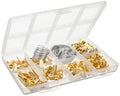 Fanci Basics Picture Hanging Hardware Assortment Kit, 220 Piece Set, Brass