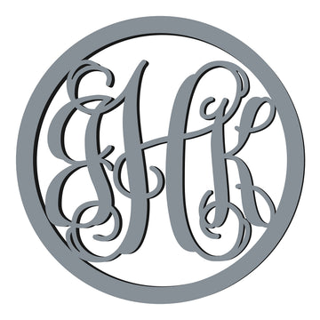 Personalized Vine Monogram Wood Cutout