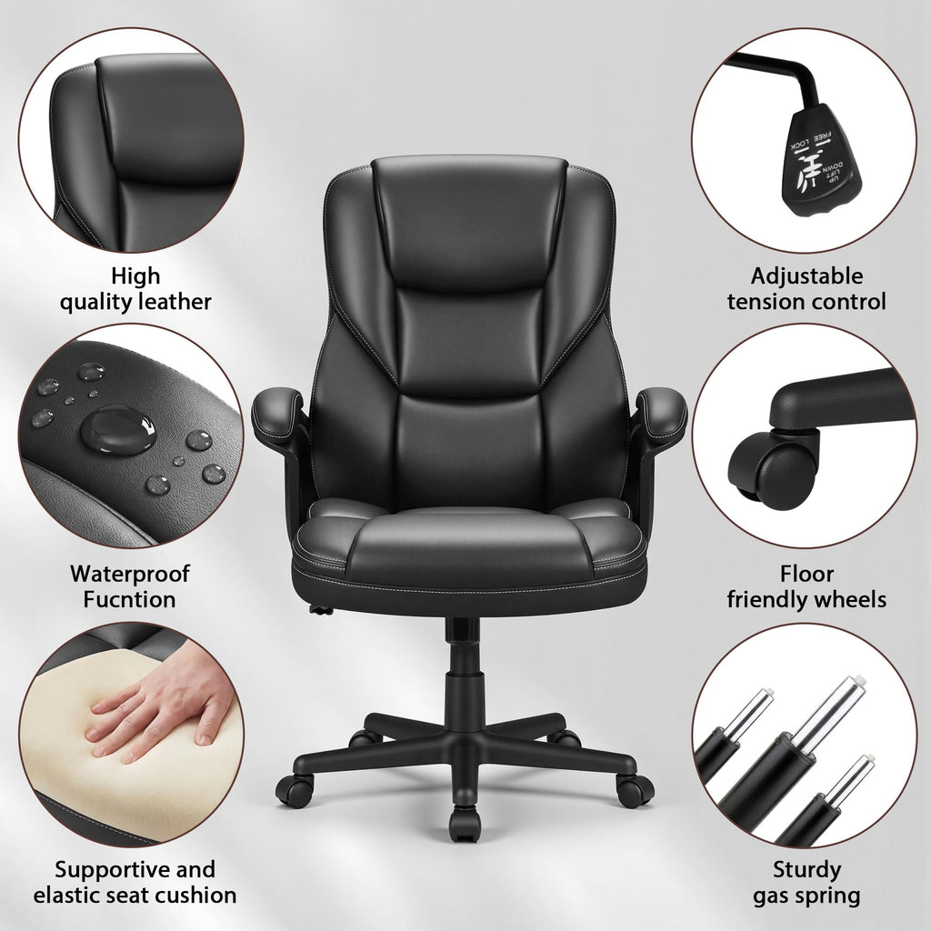 Furmax Managerial Executive Office Chair,high Back Pu Leather Ergonomic Desk Chair with Lumbar Support,reclining Computer Chair for Home Office