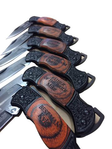 PWEngraving Groomsmen Gift, Set of 6, Personalized Pocket Knife, Engraved Knives, Groomsman Gift Sets, Wedding Gifts, Groomsmen Knife, Groomsman Knife, Groomsman knives, Groomsman knife