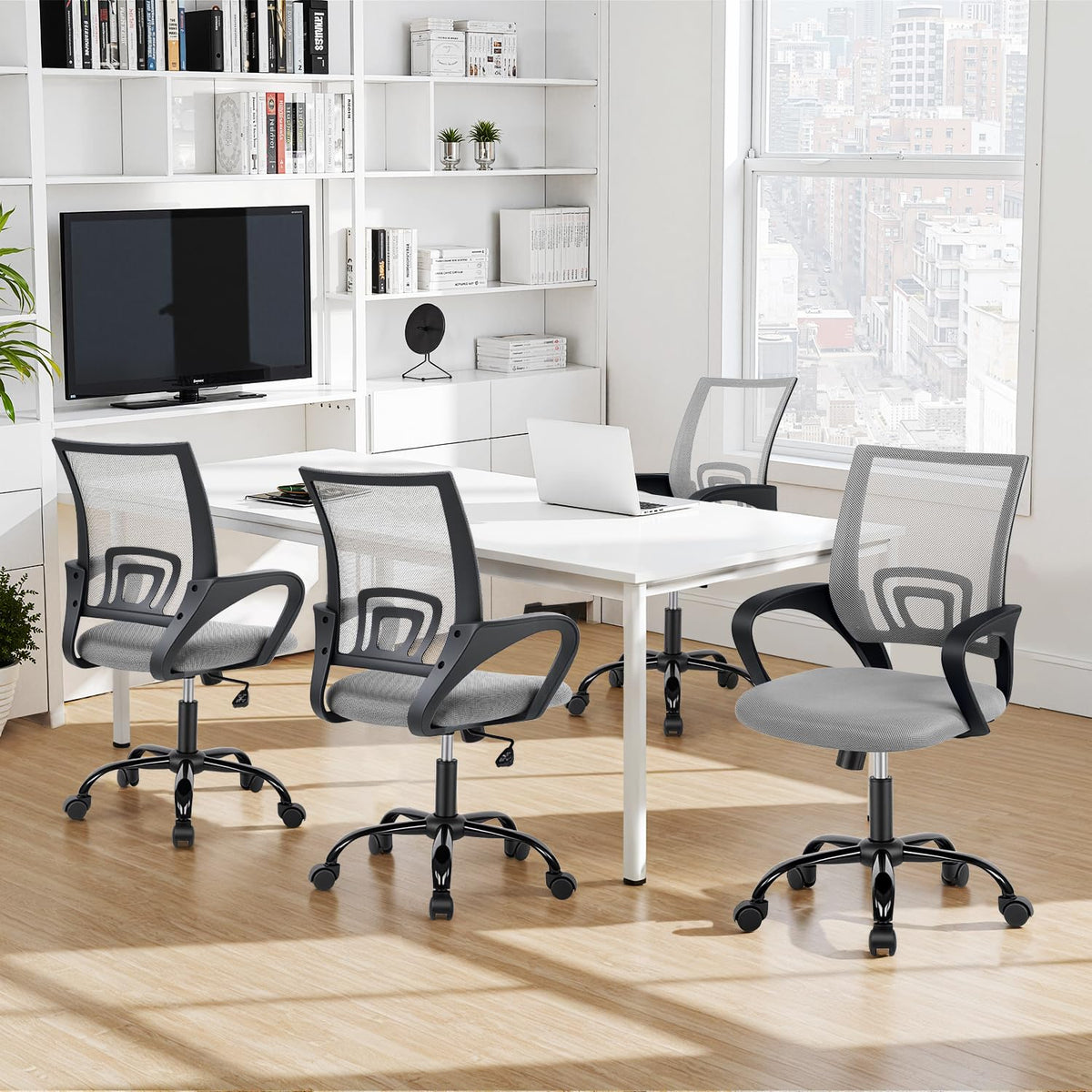 Bestoffice Office Chair Ergonomic Desk Chair Mesh Computer Chair Lumbar Support Modern Executive Adjustable Stool Rolling Swivel Chair for Back