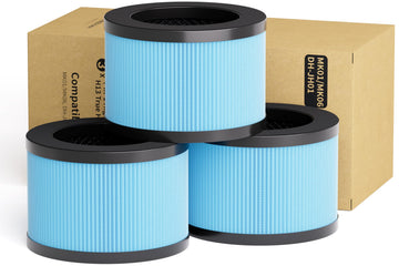 MK06 MK01 True HEPA Replacement Filter Compatible with AROEVE MK01 MK06, VOOPNU DH-JH12, Tolife TZ-K1 and FreAire KN6391 Air Purifier, Standard Version, 3 Pack