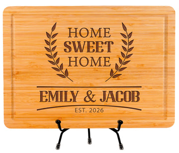 Personalized Cutting Board Wedding Gift, Housewarming, Neighbour, New Home Owner Gifts Ideas for Anniversary, Newly Named, Personalized Closing Gift for Home Buyers, Parent, Best Friends, Birthday,