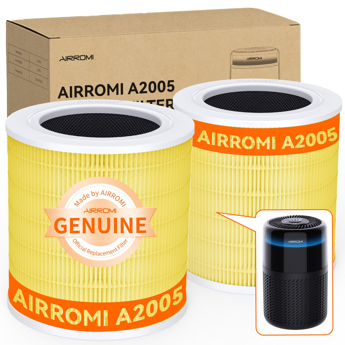A2005 Yellow Pets Filter 2pack