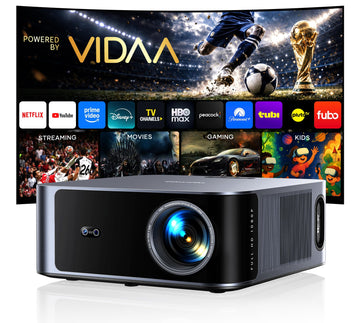 Outdoor-Projector-4K [VIDAA Live TV/40W Dolby/920 ISO] with WiFi6 and Bluetooth Compatible with Netflix, Smart Projector, AI Voice Control & Auto Focus, HDR10, Movie Proyector for Ceiling Home Theater