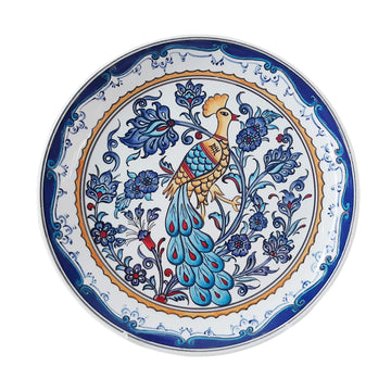 Handmade Ceramic Wall Plate, 30 cm (11.8 inches) Turkish Iznik Ceramic Plate 30 cm in Diameter