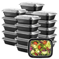 GUSTO 12 oz -1 Compartment Meal Prep Containers with Lids – [50 Count] Reusable, Microwaveable, Dishwasher & Freezer Safe, BPA-Free Food Storage Boxes for Portion Control (Formerly Comfy Package)