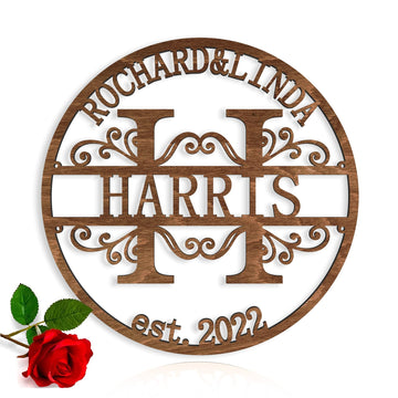 Custom Wood Family Last Name Sign
