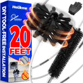 Holikme 20 Feet Dryer Vent Cleaner Kit, Flexible Lint Brush with Drill Attachment, Fireplace Chimney Brushes Extends Up to 20 Feet for Easy Cleaning, Use with or Without a Power Drill