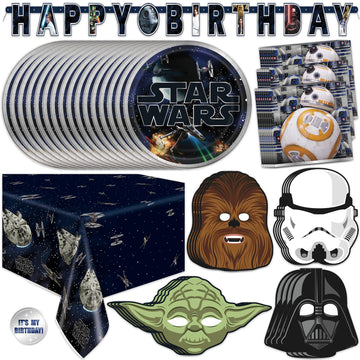 Star Wars Birthday Decorations for Party - Serves 16 Guests