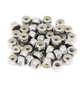 50pcs 1/4-20 Inch Nylon Inserted Self Locking Nuts - 304 Stainless Steel, 1/4" Nylock Nuts for Furniture, Tools, Handle