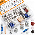 170PCS Cam Locks for Furniture,3-in-1 Eccentric Hardware Wheels,Furniture Fasteners & Connectors with Multi-Size Nuts,Bolts and Wood Dowel Pins-Assortment Kit for Furniture Assembly/Repair