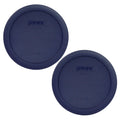 Pyrex 7201-PC 4 Cup Blue Food Storage Replacement Lid (2-Pack) - Made in USA