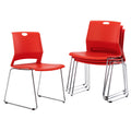 Sidanli Red Stacking Chairs-set of 4, W22*D21*H32 INCH