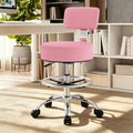 Freekyrock Office Drafting Chair with Footrest, Tall Height Adjustable Stool with Back Support, Heavy Duty Rolling Stool Chair with Wheels for
