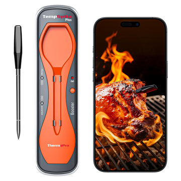 ThermoPro 600FT Wireless Meat Thermometer with Upgraded Ultra-Thin Probe, Bluetooth Meat Thermometer Wireless for Outside Grill, Smoker Thermometer for BBQ Oven Rotisserie Sous Vide (TP970)