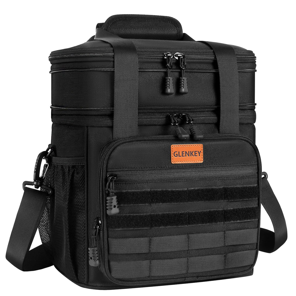 GLENKEY Expandable Lunch Box Cooler Bag - Insulated Soft Lunch Bag for Men Women - Large Lunchbox for Adults Work Camping Outdoor Travel Tactical 16L