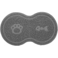 Cat Litter Box Mat PVC Cat Bowl Mat: Nonslip Waterproof for Litter Box That Ches - for Under Pet Food Bowl, 17.7 x 10.2 x 0.2 inch