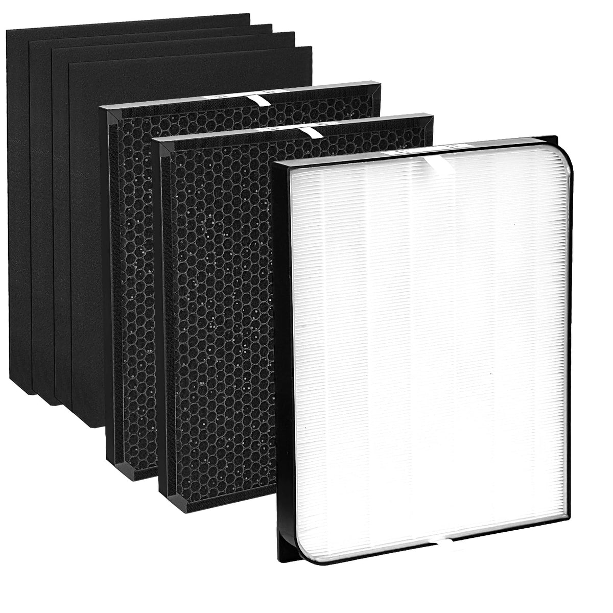 3500 Filter Replacement Set Plastic Frame Compatible with AD3000/AD3500, 3500i, 3000M, 3000Pro Air Purifier 7-Pack