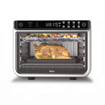 NINJA DT201 Foodi 10-in-1 XL Pro Air Fry Digital Countertop Convection Toaster Oven with Dehydrate and Reheat, 1800 Watts, Stainless Steel Finish (Renewed)