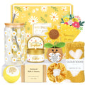 Gift Baskets for Women Unique Birthday Gifts for Women self care cheer up gifts set pick me up gift box for Woman teen girls best friend Sister Ladies Friendship Her - Inspirational Yellow Present