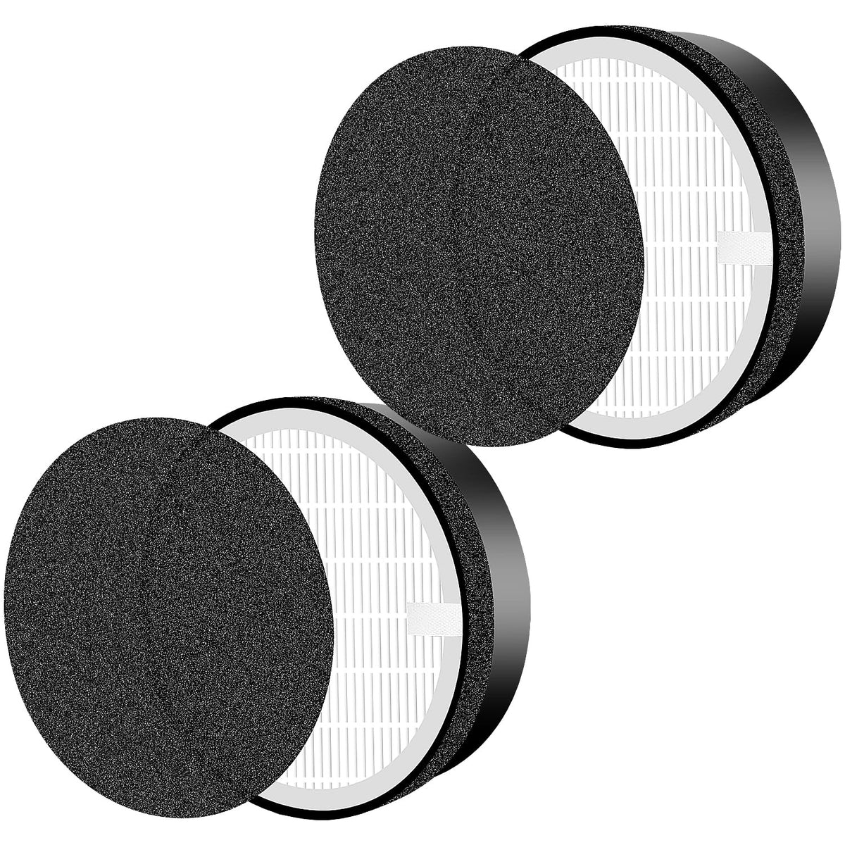 2 Pack Air Purifier Filters Replacement for LEVOIT LV-H132, Compatible with 3-in-1 Nylon Pre-Filter and True Activated Carbon Filters, LV-H132-RF Part