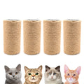 4PCS Natural Sisal Rope Cat Scratching Post - 5" Scratch Pole & Tree - Indoor DIY Cat Tower Set with Replacement Parts & Hammock