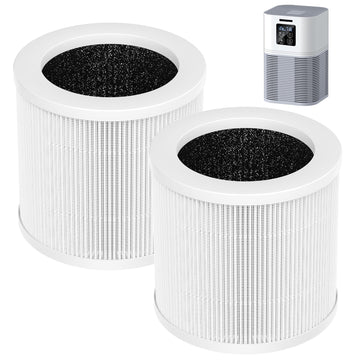 2 Pack A1 Replacement Filter Compatible with VEWIOR Air Purifier HQSC-50, HQKJ-80, AMEIFU AP01W, KOIOS HQKJ-50 Air Pur ifier, 3-in-1 HEPA Air Cleaner Filter