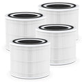 4-pack 240 Replacement Filter Compatible with Puro 240 Air Purifier, 3-in-1 True HEPA Filter with Activated Carbon, Filters 99.9% of Pollen, Dust, Pet Dander, Smoke, Odors