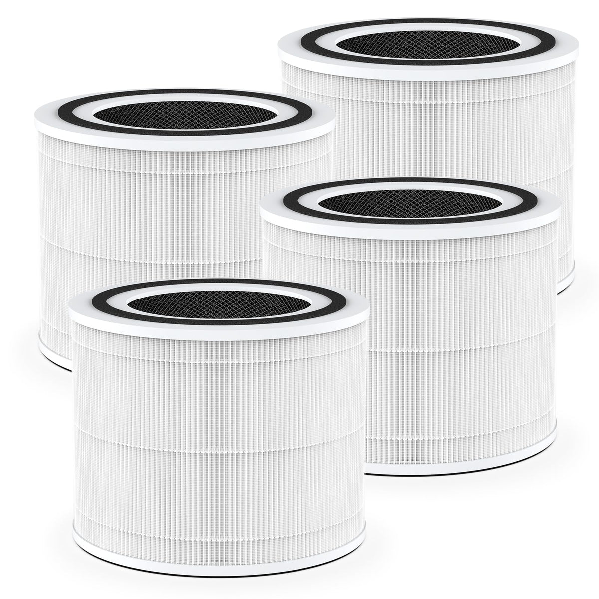 4-pack 240 Replacement Filter Compatible with Puro 240 Air Purifier, 3-in-1 True HEPA Filter with Activated Carbon, Filters 99.9% of Pollen, Dust, Pet Dander, Smoke, Odors