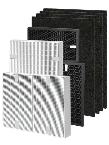 HPA5300B Replacement Filter Compatible with Honeywell HPA5300 HPA5350 HPA3300 Air Purifier, 3 Premium Filters, 3 S Carbon Filter and 4 A Pre-Filter, Part# HRF-R3, HRFSC1, HRF-A300 & HRF-ARVP300