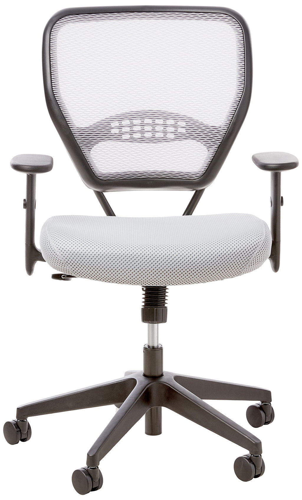 Space Seating 55-m22n17 Airgrid Back and Padded Mesh Seat, 2-to-1 Synchro Tilt Control, Adjustable Arms, Nylon Base Managers Chair, Shadow,
