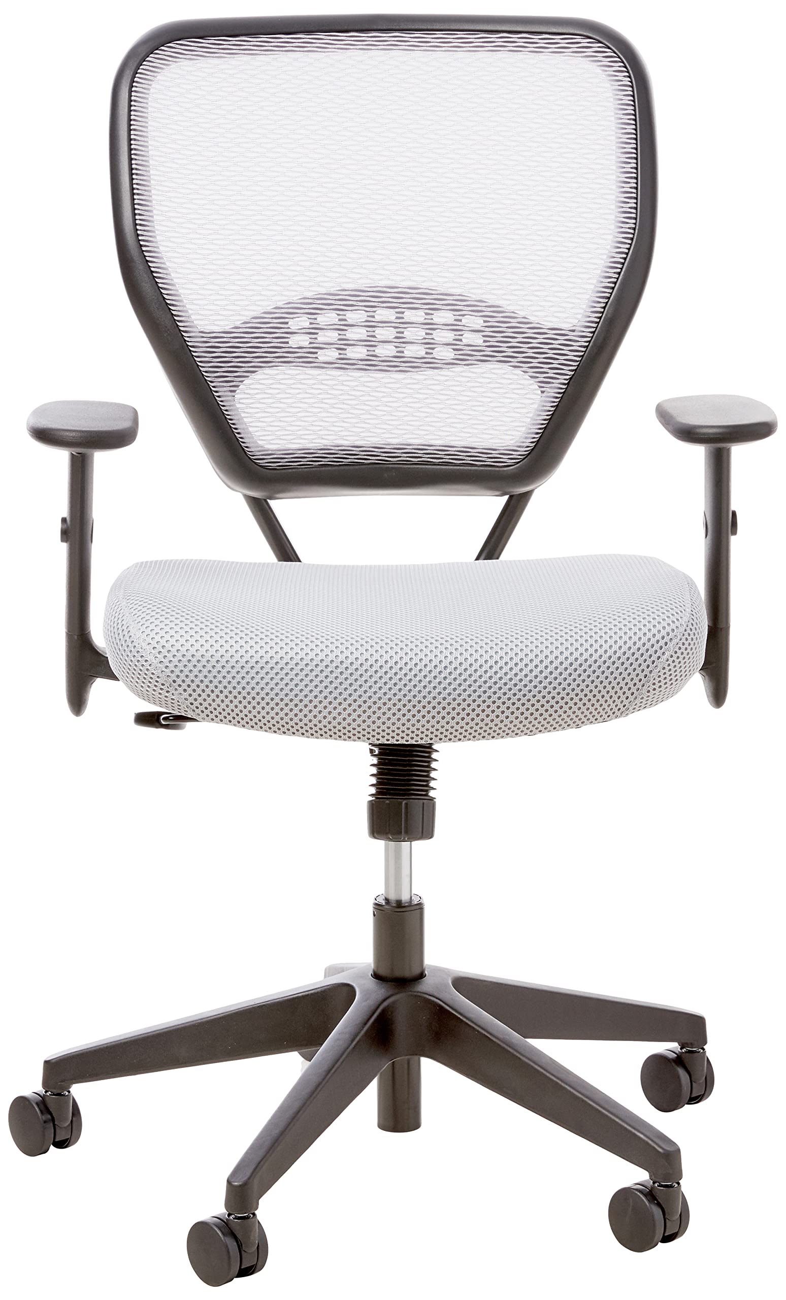 Space Seating 55-m22n17 Airgrid Back and Padded Mesh Seat, 2-to-1 Synchro Tilt Control, Adjustable Arms, Nylon Base Managers Chair, Shadow,