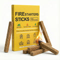 Natural Fire Starter Sticks: Quick Start Fire Starters for Grills Campfires Indoor Fireplaces Outdoor Firepit BBQ & Wood Stove - Odorless Charcoal Firestarter Cubes 15 Count