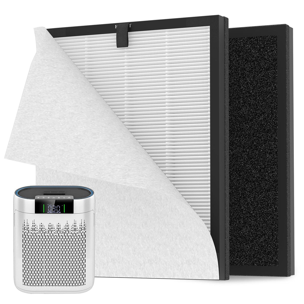 2 Pack 4-in-1 AP2000WF Air Filter Replacement Compatible with KNKA Air Puri-Fier 4-in-1 H13 True HEPA Filter Fit for KNKA AP2000WF Air Puri-Fier for Home Large Room Bedroom up to 1740 Ft²