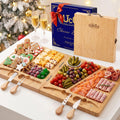 Charcuterie Board Gifts for Women: Bamboo Folding Cheese Board with Knife Set - Unique White Elephant Gift Wedding Housewarming Mothers Day Birthday Party Bridal Shower Gift