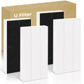 4 PACK U Filter Replacement Compatible with Honeywell HHT270, HHT290 and Compatible with Febreze FRF102B, True HEPA High-Efficiency Activated Carbon Filter for Home Large Room
