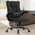 Ergonomic Office Chair Flip Up Arms Lumbar Support Home Desk Swivel Chair, Middle, Black