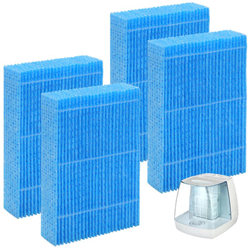 4-Pack WF813 EQWF813 Humidifier Filters, Blue Spunlace Washable Wick, Compatible with Equate EQWF813, Relion RCM-832 RCM-832N, ProCare PCCM-832N Cool Mist Humidifier