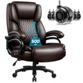 Vendorz X-large Office Chair 500 Lbs Capacity, Ergonomic Pu Leather Executive Chair with Lumbar Support & Quiet Rubber Wheels, Comfy Heavy Duty