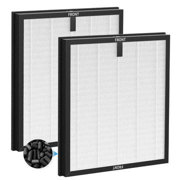 2 Pack F1 Replacement Filter for AMEIFU F1 Air Purifier, Double-Sided Air Purifier Filter for Home Large Room Up to 2200 Sq Ft, H13 True HEPA and Activated Carbon, Replace Part #?F1F